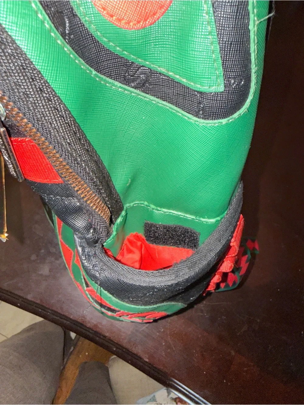 Sprayground Black Red & Green Shark Mouth Backpack